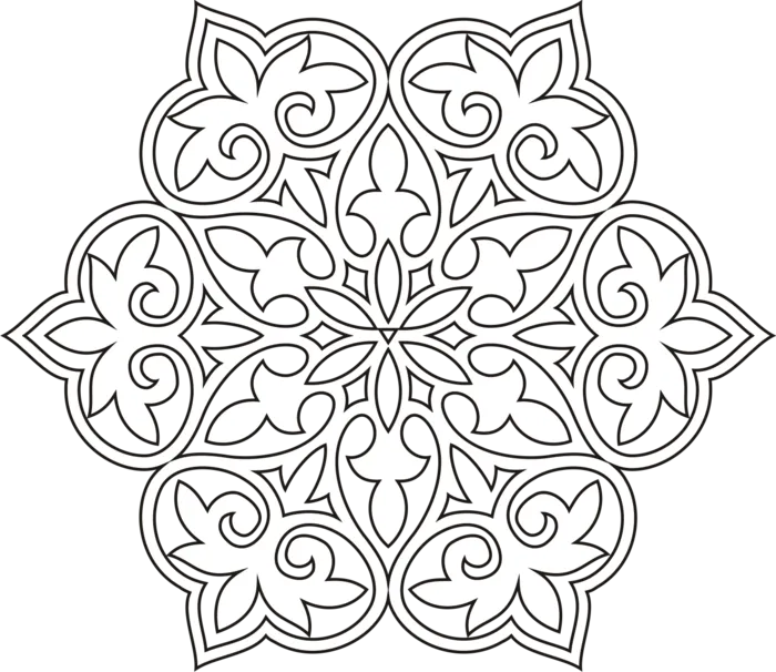 Ornament Stencil Drawing Motif Pattern, design, white, monochrome, symmetry png